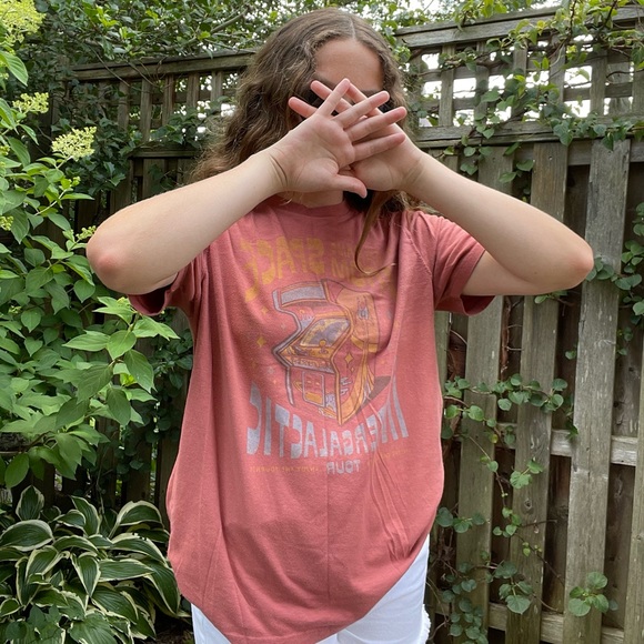 Reddish- Orange Graphic Tee - Picture 1 of 5